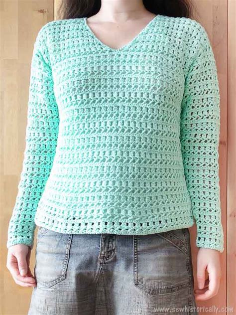 Green Crochet Sweater