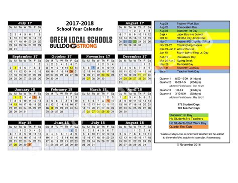 Green Local Schools 20222023 Calendar Blank Calendar 2022