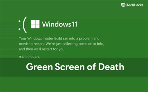 Green Screen of Death Error Is Fixable in Windows 11