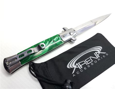 Green Switchblade Knife