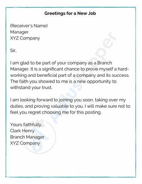 New application format job letter of for a 453