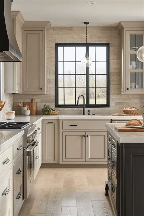 Greige Paint Kitchen Cabinets