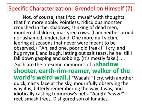 Grendel's Behavior