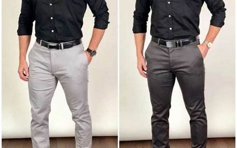 Grey Pants Color Shirt With Different Shoes