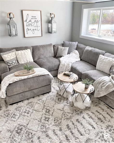 Grey And White Sofa