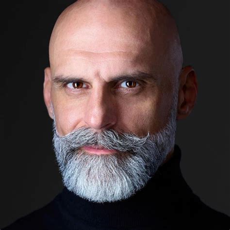 Grey Beard Styles For Bald Men