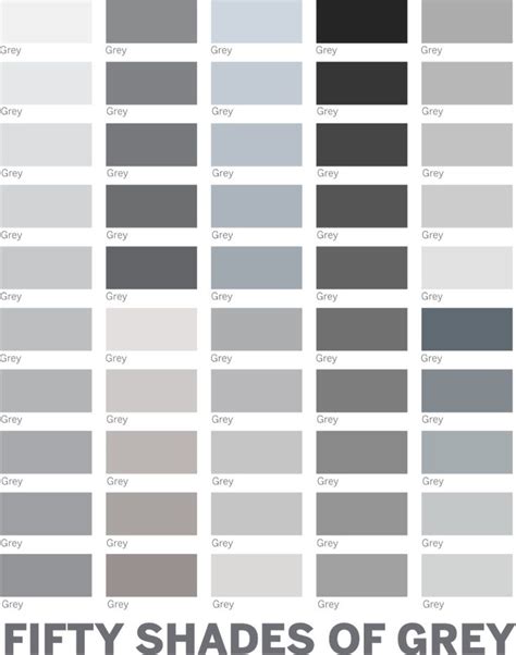 Grey Colour Chart Paper