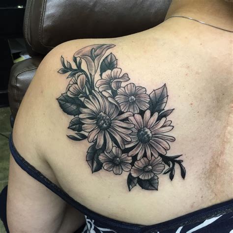 60+ Black & Gray Flower Tattoos by Anna Bravo List Inspire