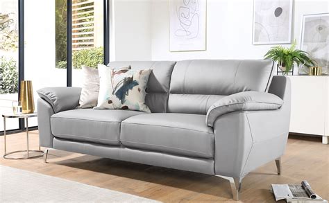 Grey Leather Couch