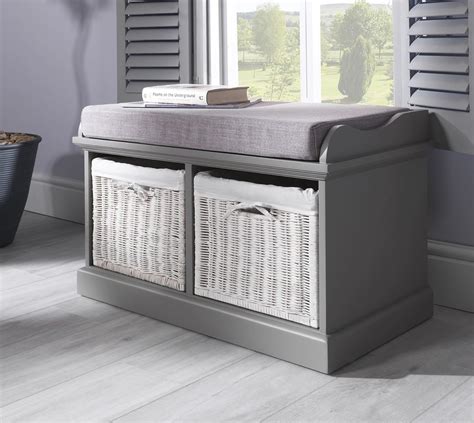 Grey Storage Bench