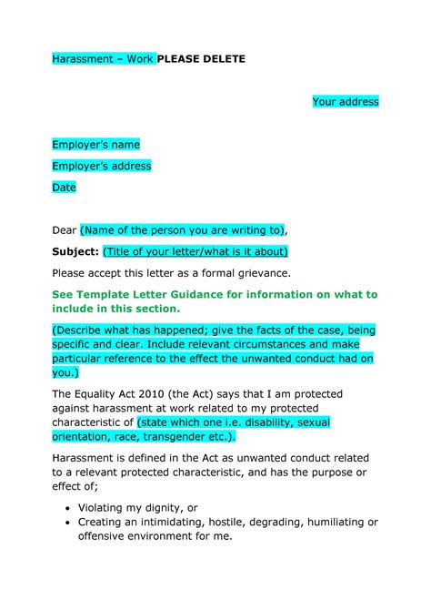 37 Editable Grievance Letters (Tips & Free Samples) ᐅ TemplateLab