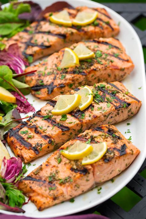 Grilled Salmon with Lemon and Herbs