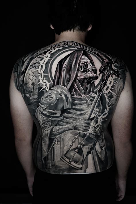 Grim Reaper Tattoo On Back