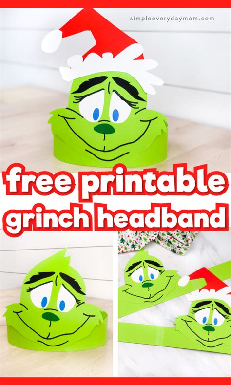 Grinch Headband Printable