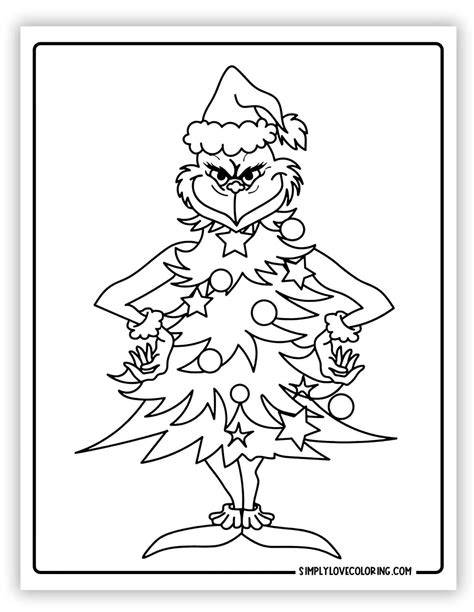 Grinch Christmas Tree Coloring Pages
