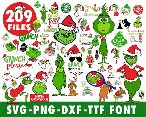 Spread Festive Cheer with the Whimsical & Witty Grinch SVG Files - Perfect for DIY Crafts & Holiday Decorations!