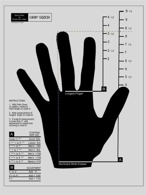 Grip Sizing Chart Golf