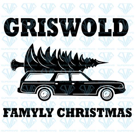 Unleash Your Festive Spirit with Our Griswold Car with Christmas Tree SVG Design - A Perfect Addition to Your Holiday Crafts!