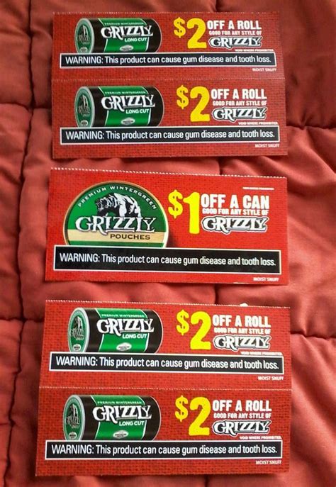 Grizzly Tobacco Coupons Printable