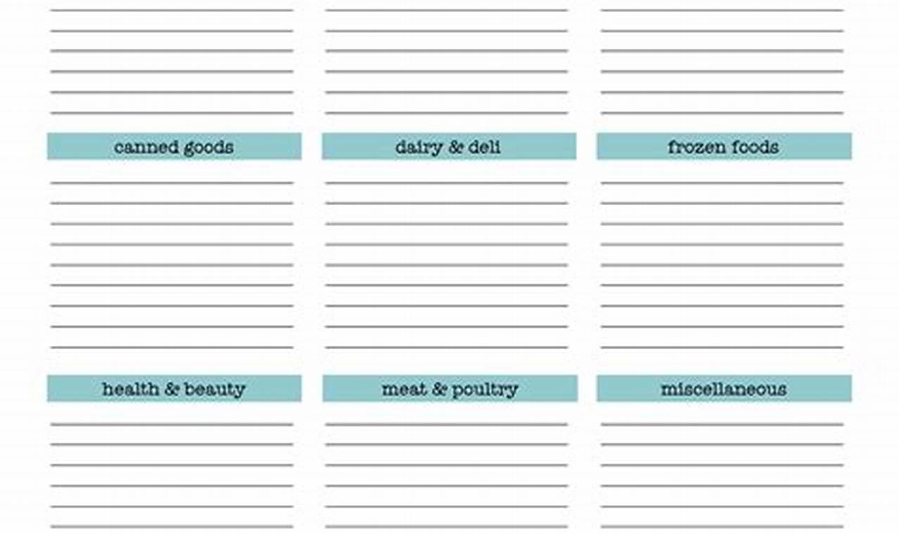 Grocery Shopping List Template Excel Made Simplified