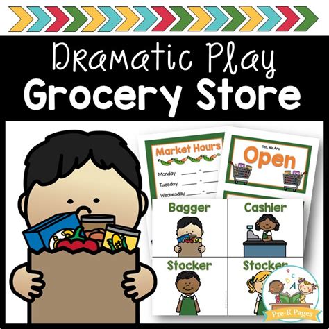 Grocery Store Dramatic Play Free Printables