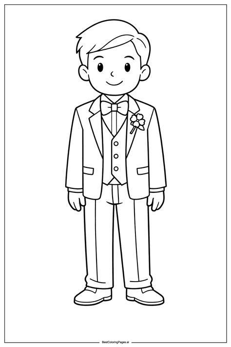 Groom Coloring Pages