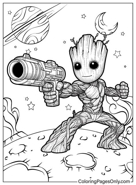 Groot Coloring Pages