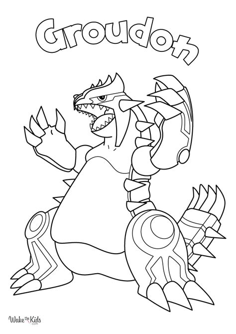 Groudon Coloring Page