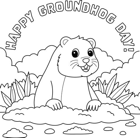 Groundhog Color Page