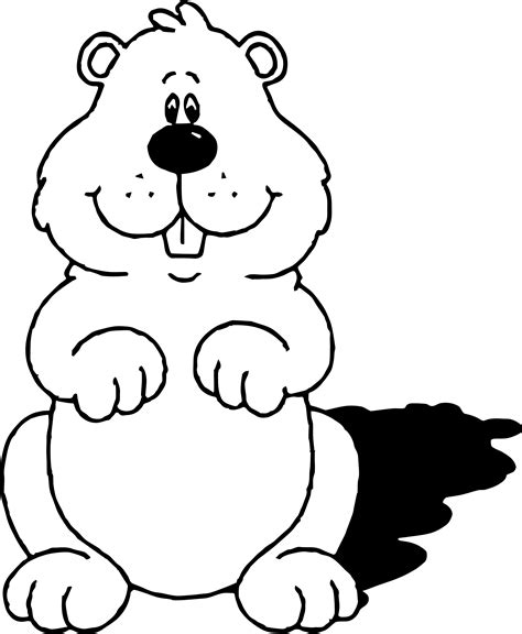 Groundhogs Day Coloring Page
