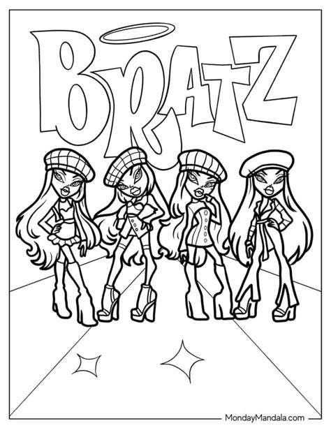 Group Bratz Coloring Pages