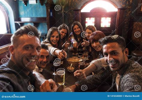 Group of People at Pub