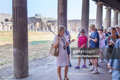 Group of Tourists with Guide Pompeii