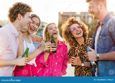 Group of friends drinking