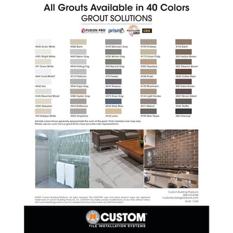 Grout Color Chart Home Depot