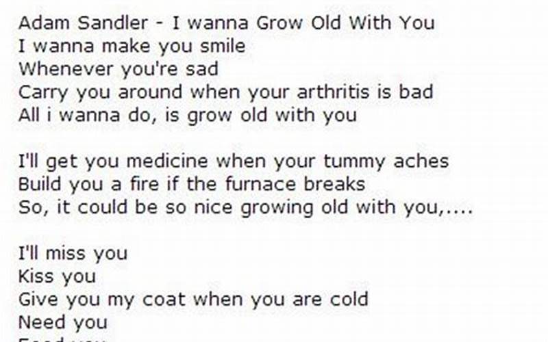 Grow Old With You Lyrics