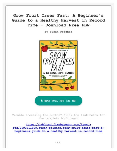 Grow Fruit Trees Fast: A Beginner's Guide To A Healthy Harvest In Record Time