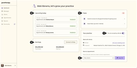 Grow Therapy Provider Dashboard