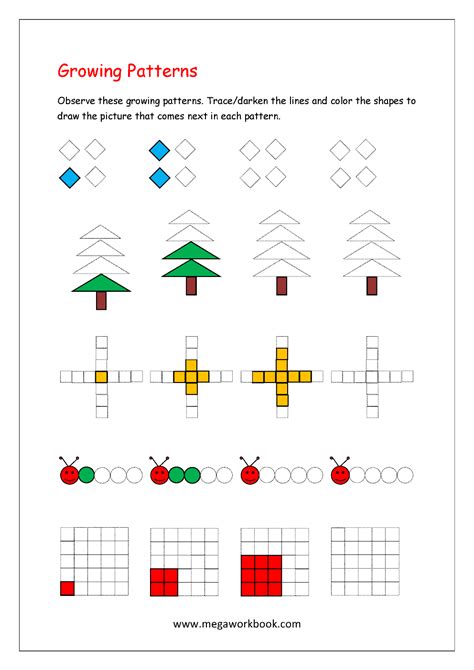 Growing Patterns Worksheets