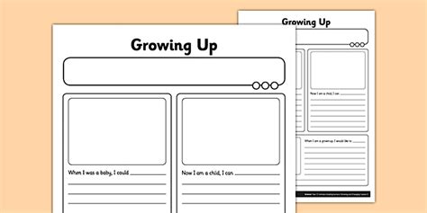 Growing Up Worksheet / Worksheet (Teacher-Made)