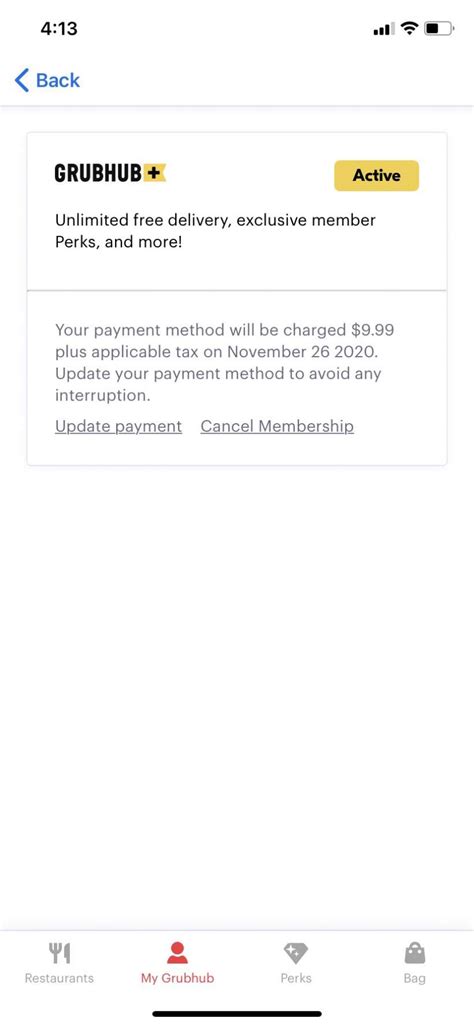 Grubhub Cancellation