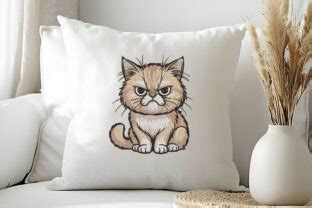 Grumpy Cat Embroidery Design