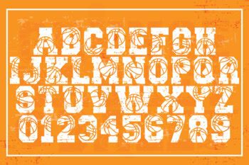 Download Grunge Basketball SVG Font Cut Files Files
