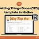 Gtd Notion Template