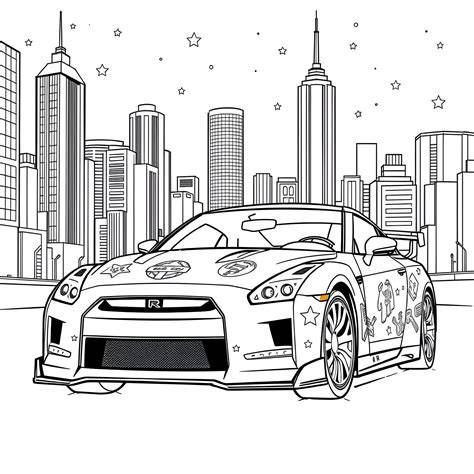 Gtr Car Coloring Pages