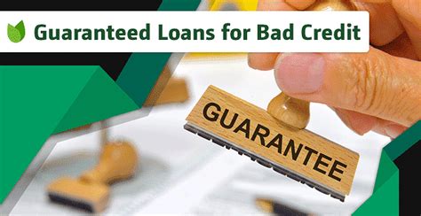 Guaranteed Loans For Bad Credit Online