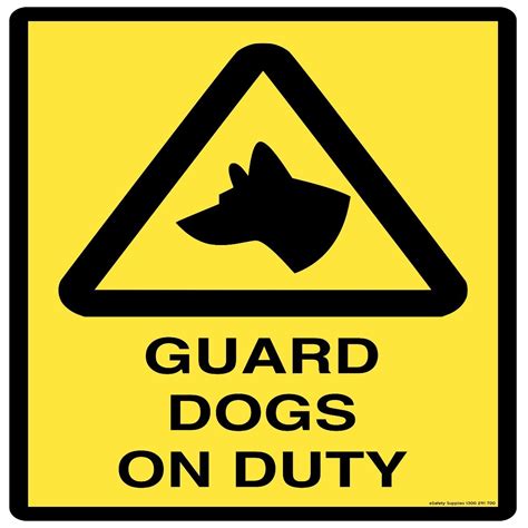 Guard Dog Warning Sign Industroquip