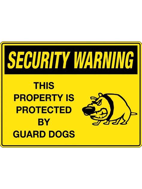 Guard Dogs Warning Signage