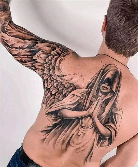 Guardian Angel Protector Half Sleeve Tattoos For Men