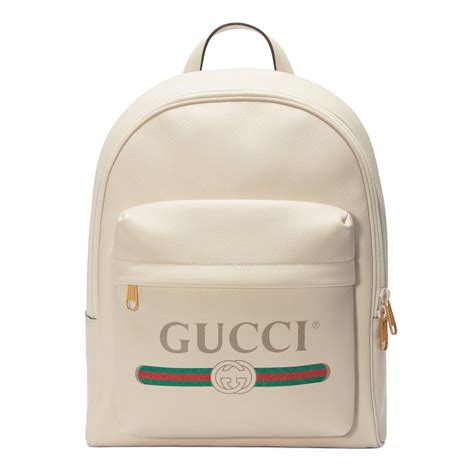 Lyst Gucci White Leather Bamboo Fringe Tassel Backpack in White